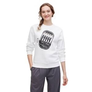 The Cuddle Collab Women's "I Only‎ Travel In Packs" Graphic White Sweatshirt XS
